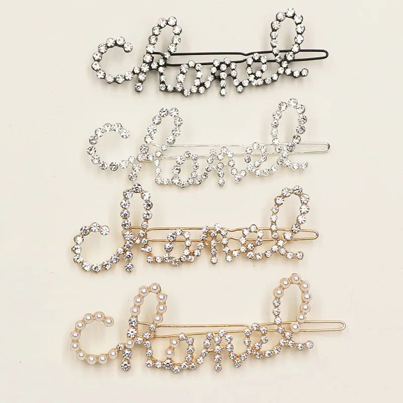 Y&Y Fashion Light Luxury Full Diamond English Rhinestone Letter Hairpin Hair Accessories