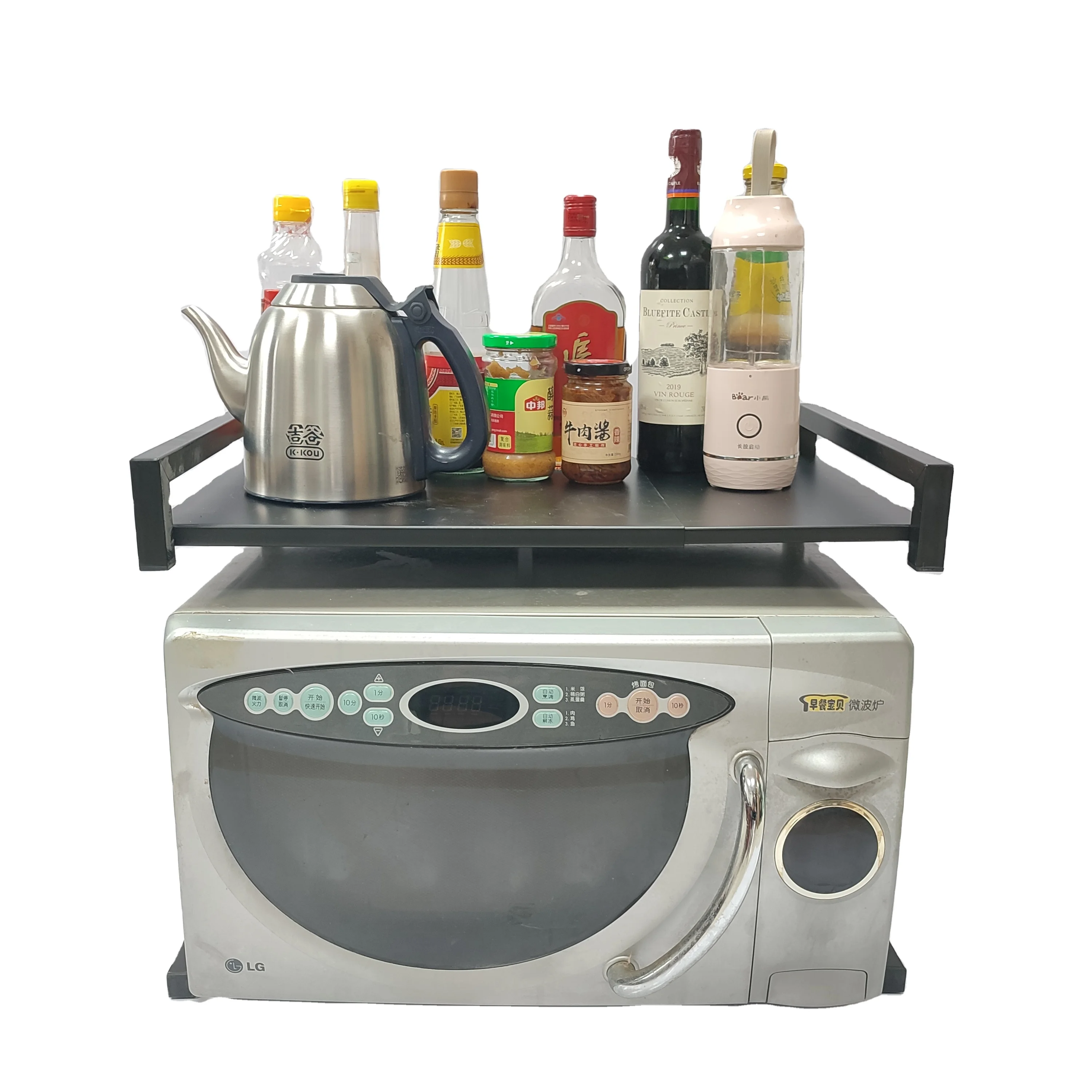 Extendable Microwave Oven Rack Adjustable Microwave/toaster Shelf Heavy Duty Stand Kitchen Counter Top Organizer