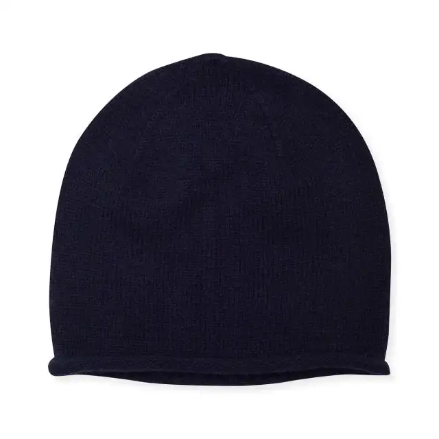 roll edge plain knit luxurious winter warm cashmere beanie for unisex