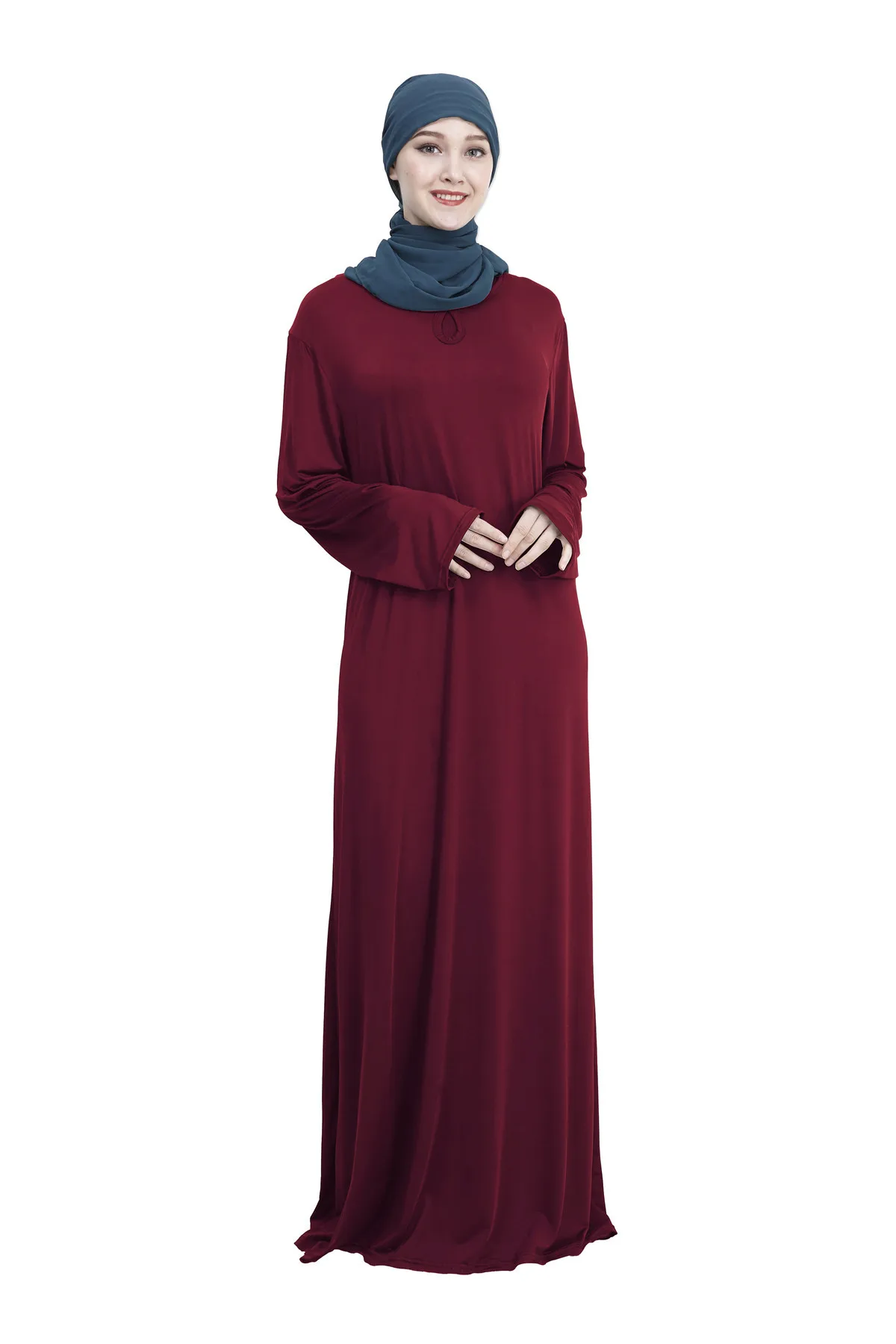 Исламская одежда Дубай Абая мусульманское женское длинное платье Jilbab Kaftan Arab Maxi халат простая молитвенная YMY130