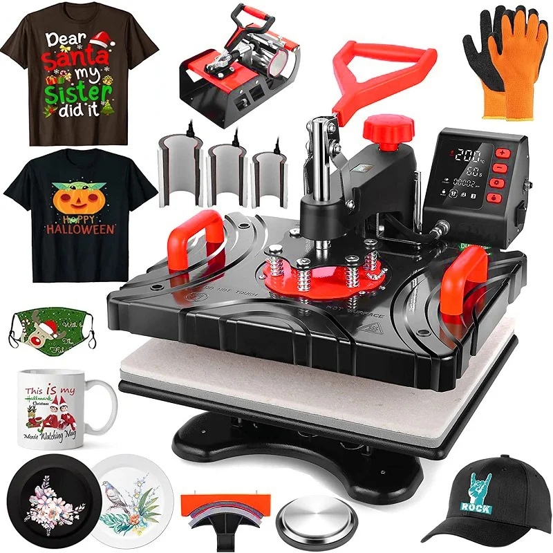 Freesub Easy to Operate Multifunctional sublimation machine 5 in 1 heat press machines t-shirt mug printing machine P8100-5