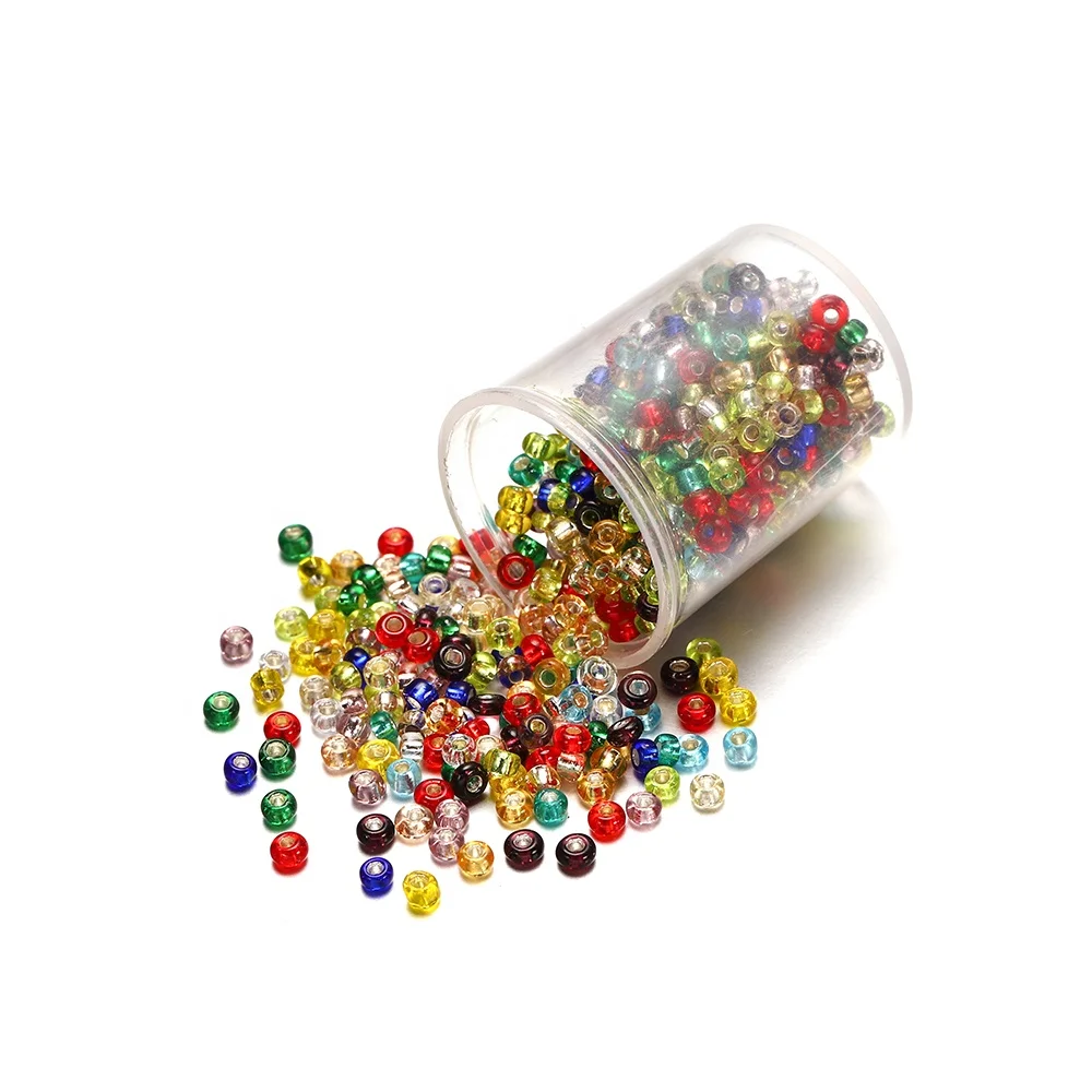 1200pcs Get Free 600pcs Silver Hole Cover Translucent Bead Czech Glass Seed Beads Charm Bracelet Findings DIY Jewelry Makings