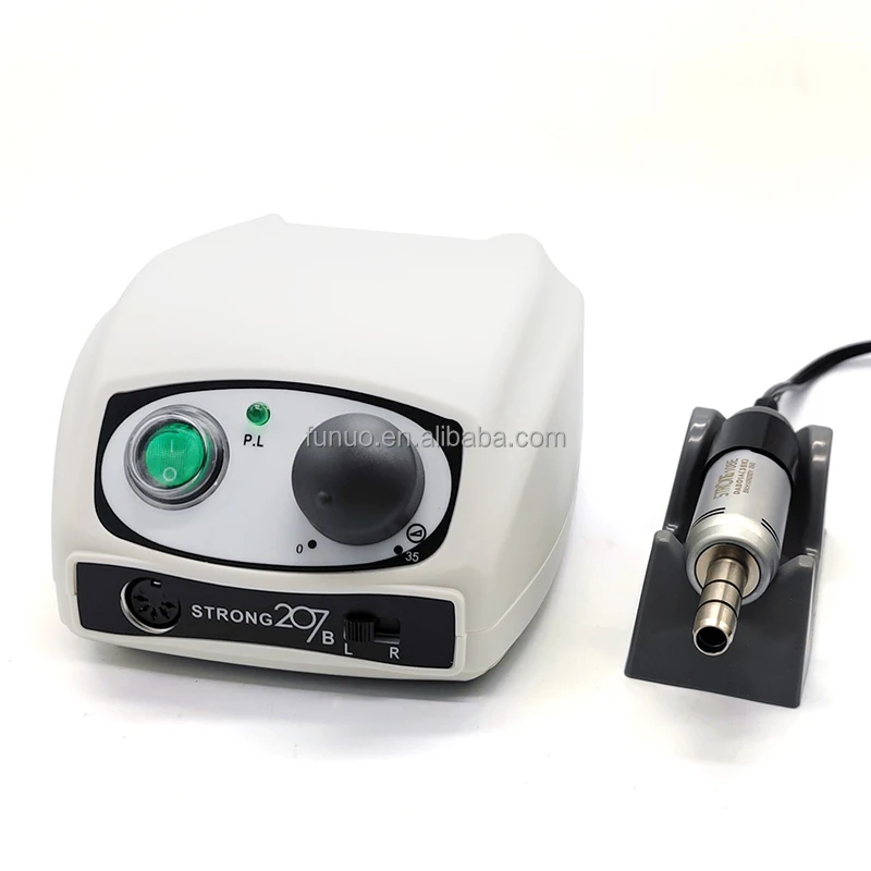 Dental Lab Micromotor Strong 207 207b Nail Drill Micro Motor Hair Transplant Machine 35000rpn With E Type Handpiece