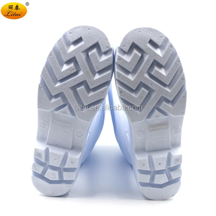 White long clear hot selling unisex cheap PVC Safety Boots gum boots rain with Steel Toe for Food Industry