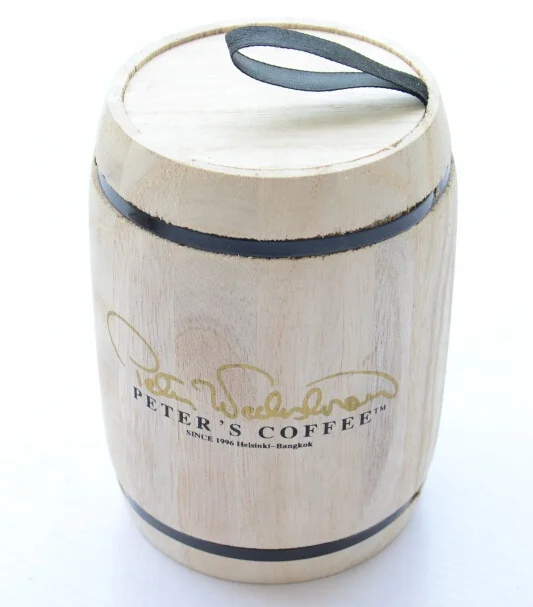 2024 индивидуальный логотип деревянная кофейная бочка