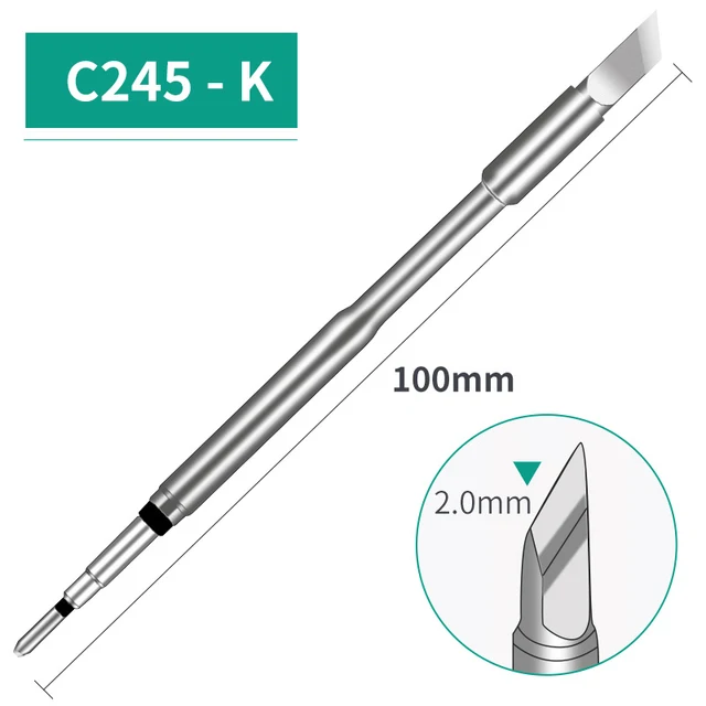 High Quality C245 Soldering iron Tips 6 Types I IS K SK 2C 2.4D Lead Free For Soldering Station Soldering Iron Handle Tips