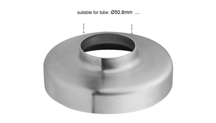 Stainless Steel Post Tube End Cap Balustrade Handrail Glass Balcony Stair Railing Pipe Plate Decorative Cover