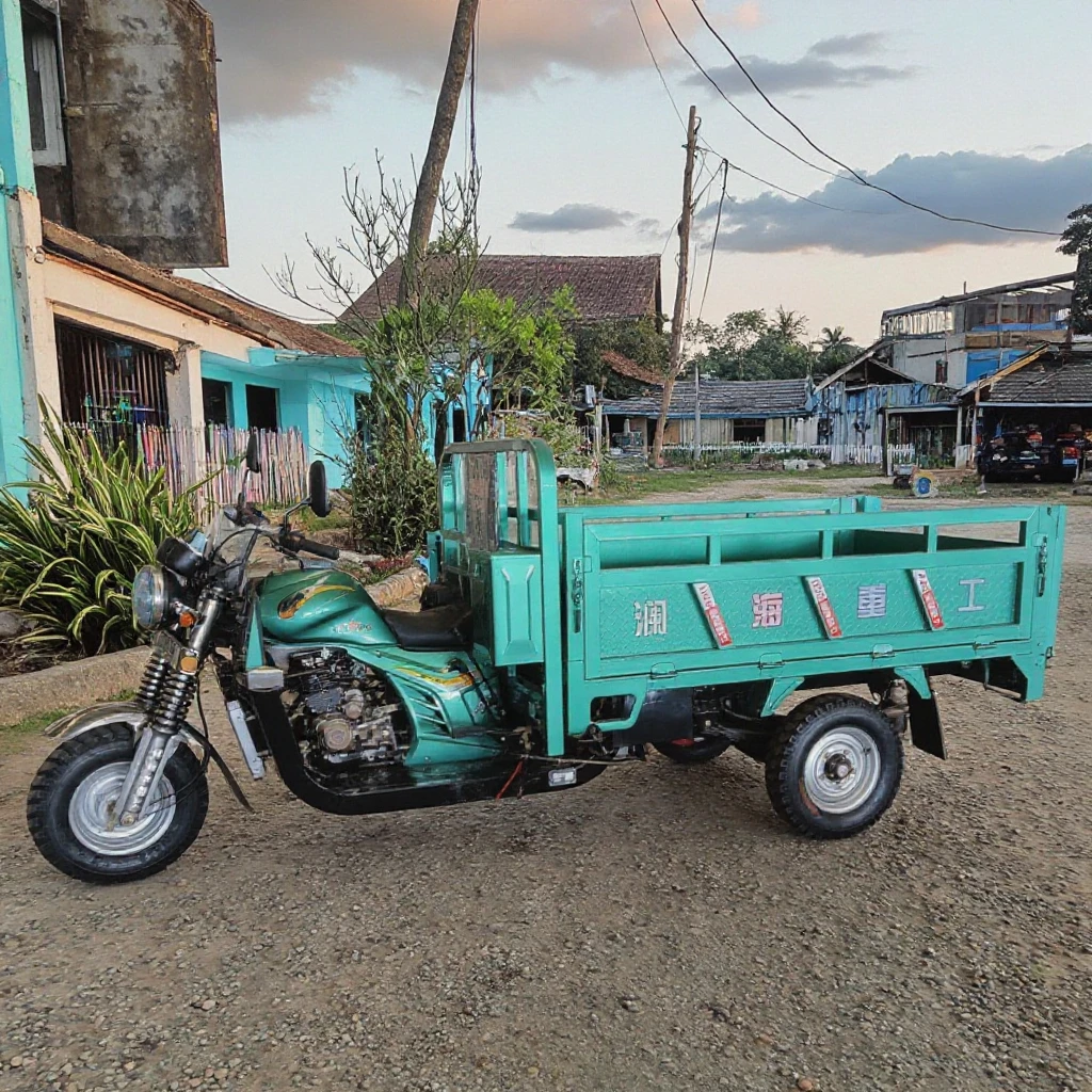 Gasoline Petrol WANGHHU Tricycle 200CC Loading 1000kg for Cargo Transportation Export to Ghana Africa