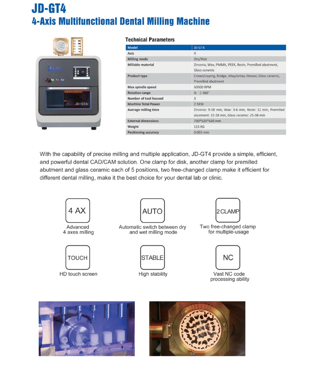 Desktop Mini Cnc 4 Axis Dental Milling Machine With Good Price