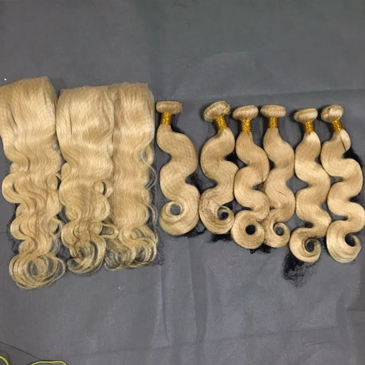 virgin cuticle aligned 613 Hair,  613 Blonde Virgin Brazilian Human Hair Bundles, High Quality 613 Virgin Hair for Black Women