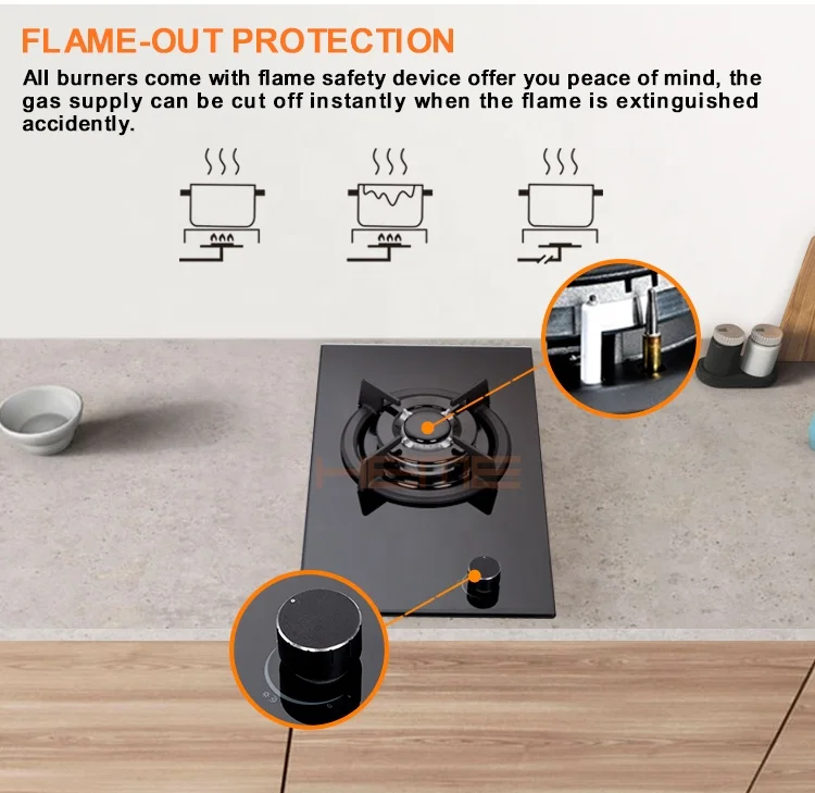 Hot selling fabricante de estufas de gas 30cm glass top stove 2 burner built in gas cooktop