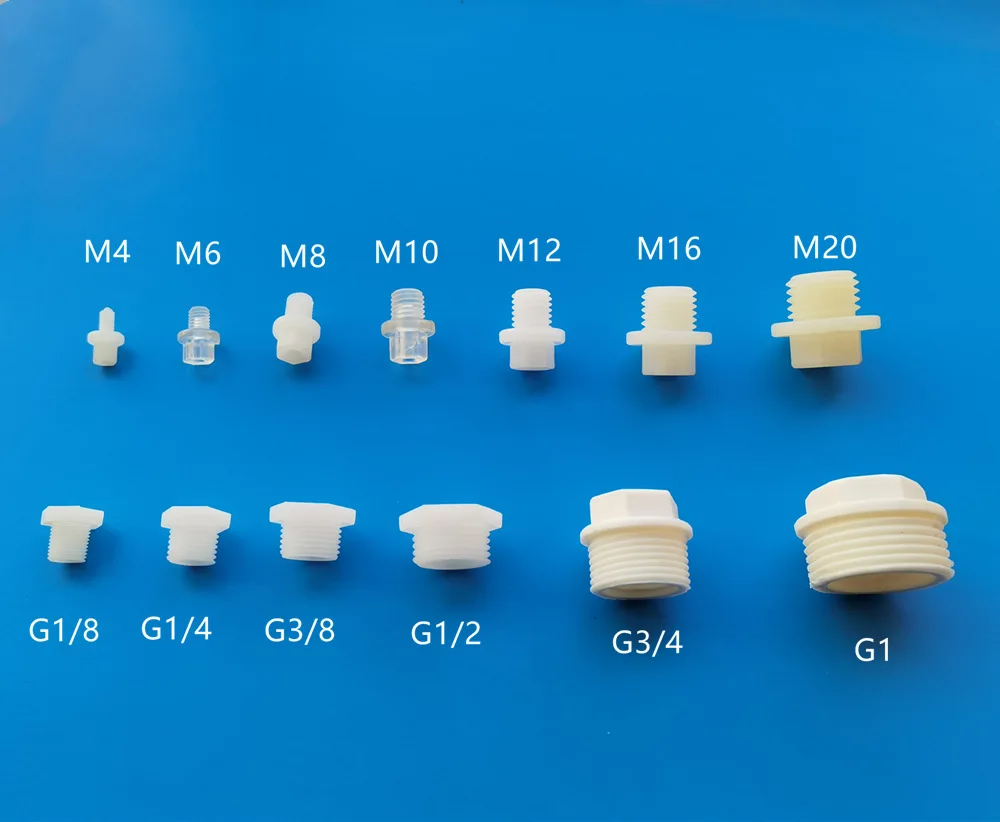 1.6 2.4 3.2 4.0 4.8 5.6 6.4 6 8 10 12 14mm Plastic soft hose stopper closure end cap Barbed tubing plug with barb