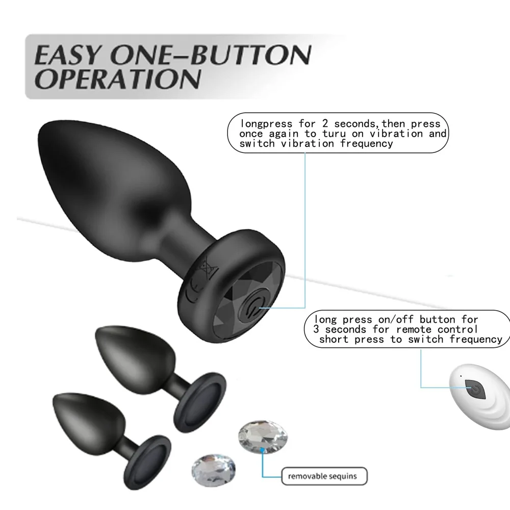 10% Discount Remote Control 10 Frequency Vibration Prostate Massager Silicone Anal Plug Sex Toys Vibrator Butt Plug Training Kit