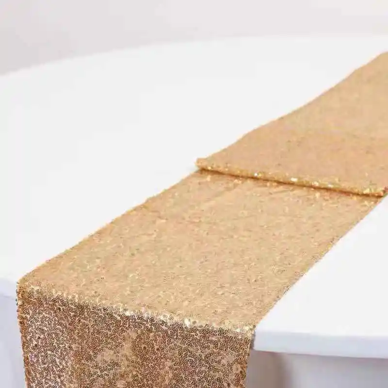 Sparkly Wedding Party Decor bright green sequins table runner