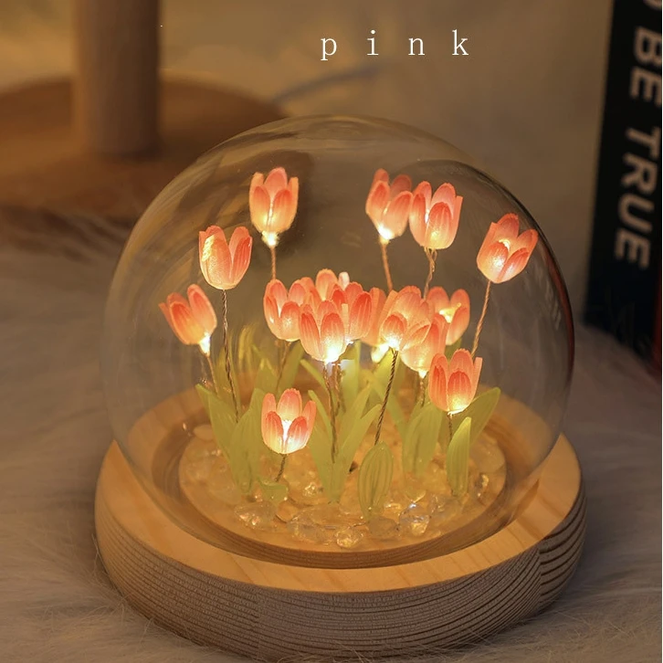 Kanglong mini Tulip 10/13/16pcs handmade DIY material  home decoration Finished product gift night light