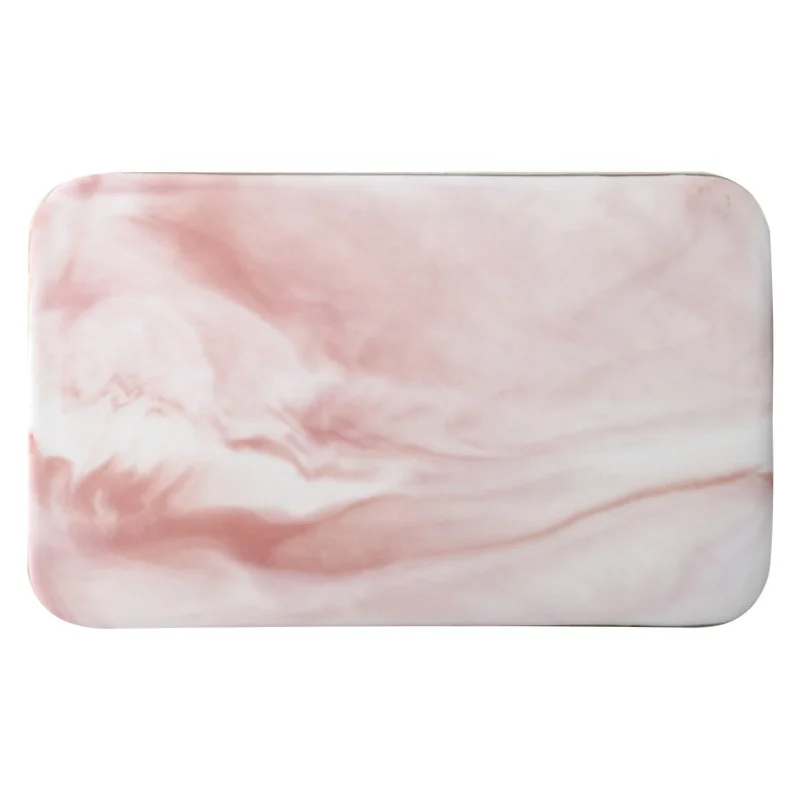 Нордическая Минималистичная мраморная керамическая поднос прямоугольная тарелка разделочная доска тарелка для торта суши тарелка для западного хлеба плоская тарелка