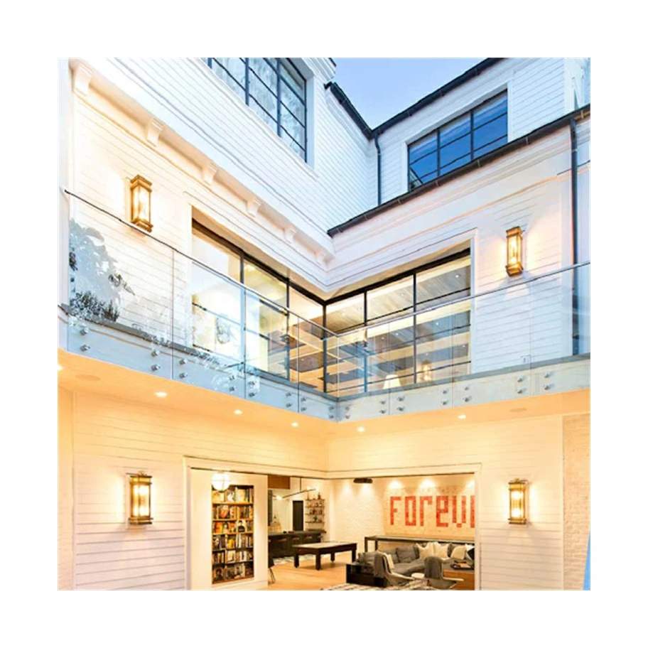 Prima Factory Price Ultra Clear Glass Tempered Glass Railing Apartment Railing  Mart Railing