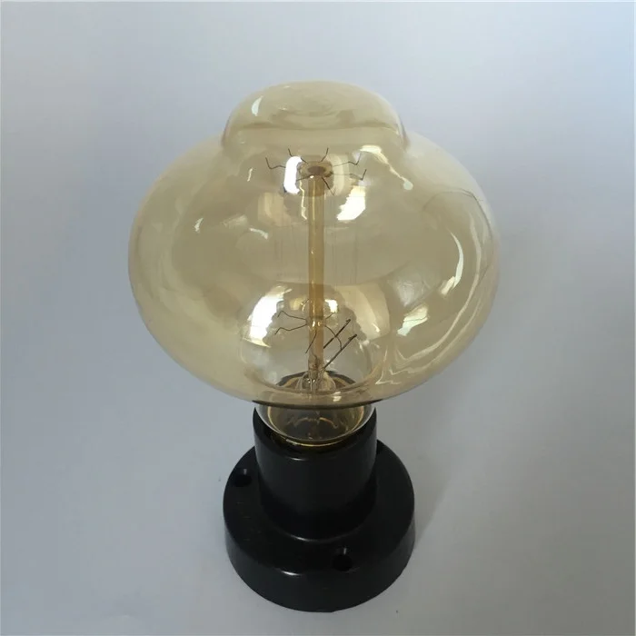 Indoor lighting decoration e26 e27 b22 amber vintage edison light bulb 40w squirrel cage tungsten filament light bulbs L80 lamp