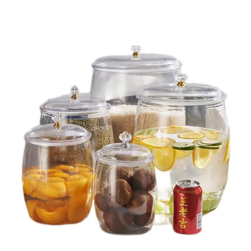 New Arrival 2024 Wide Mouth Large Plastic Storage Containers With Airtight Lid For Food Fermentation Pickles Jar With Water Seal