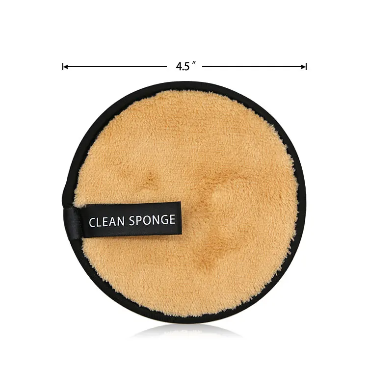 Custom Eco-Friendly Natural Round Face Eraser Facial Cleaning Pad Microfiber Reusable Makeup Remover Pads