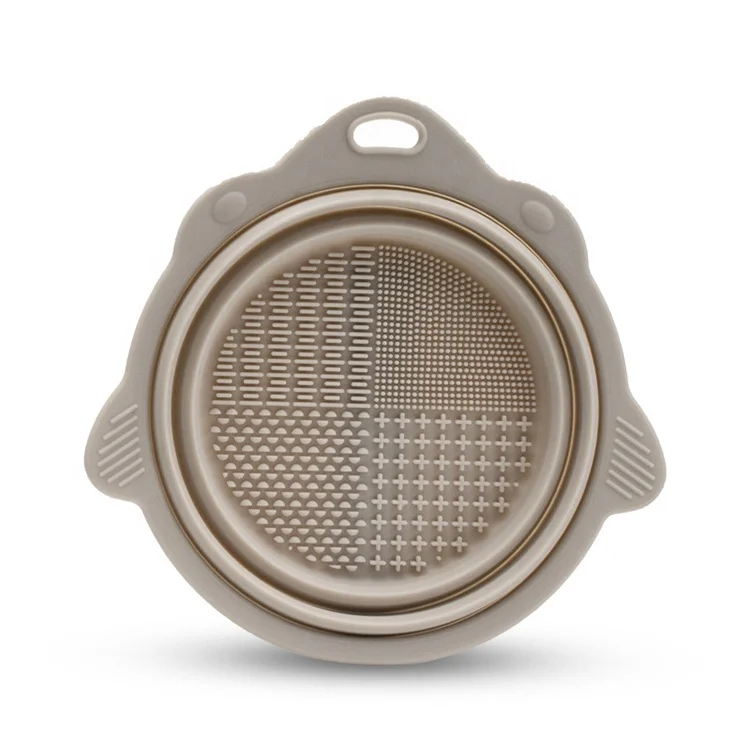 Foldable Makeup Brush Cleaner Silicone Brush Cleaning Mat Cosmetic Brush Cleaner Washing Tool