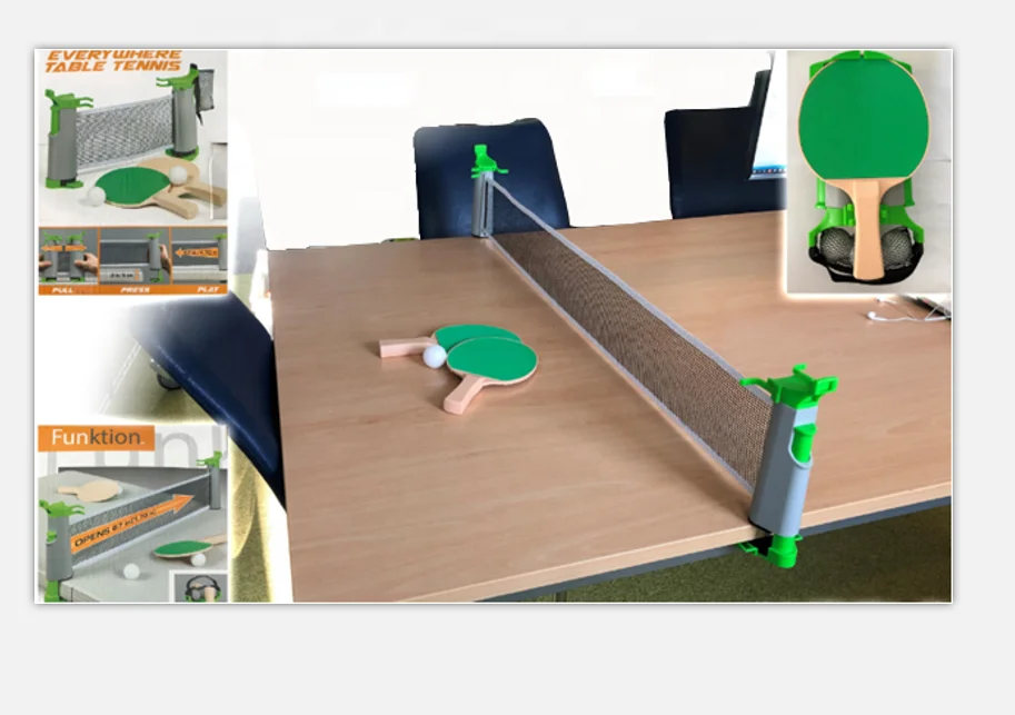 
Hot Selling Portable table tennis set, Complete Portable Ping-Pong Set Includes Ping-Pong Paddles, Balls, and Net for indoor 