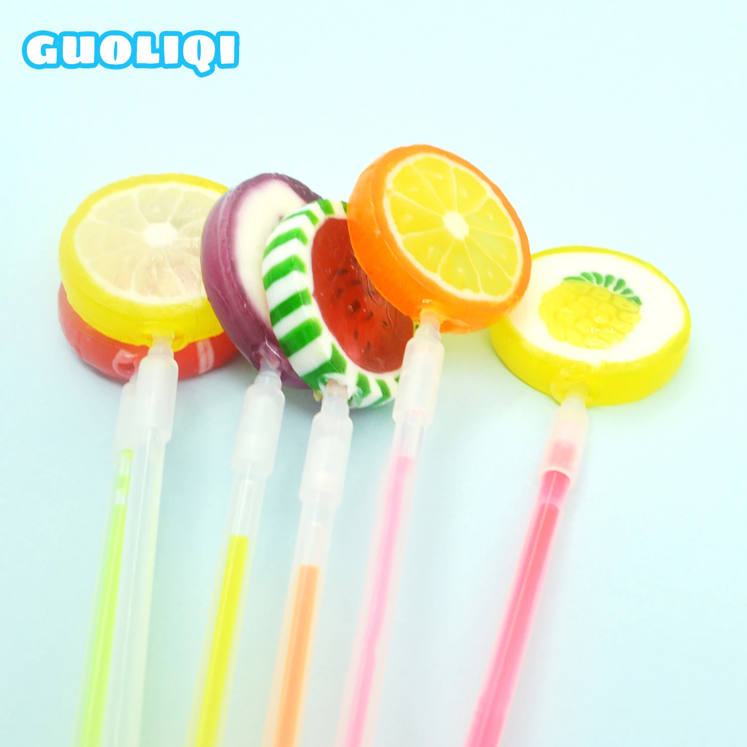 Factory High Quality Products 20g Fluorescent Stick Mix Fruit Flavor Handmade Hard Candies Lollipop