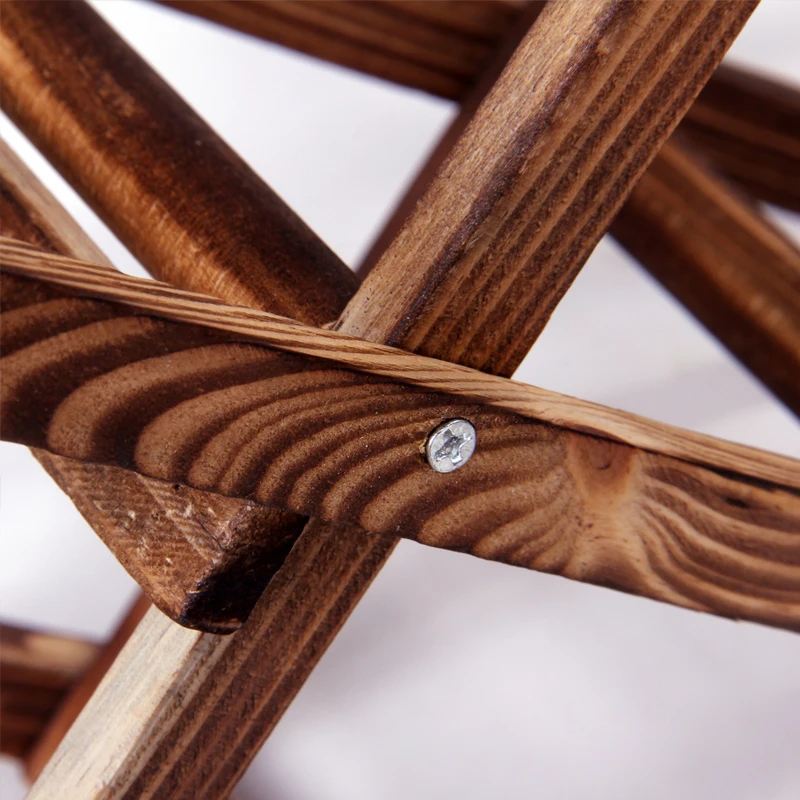 Expanding Red Wine Shelf Wine Holders Wood Foldable 10-Bottle Wood Wine Rack