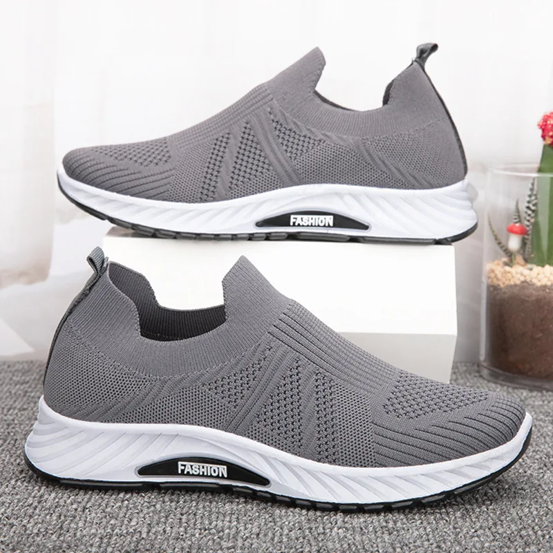2024new fashion daily wear anti-slip rubber out-sole men loafers fashion sneakers running sports casual shoes for men