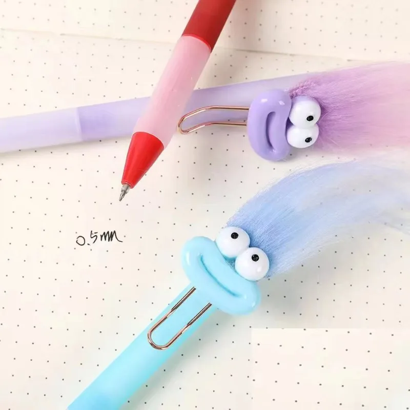 Cartoon Funny Gel Pen Black Gel Pen Kawaii Stationery Gel Pens 0.5mm