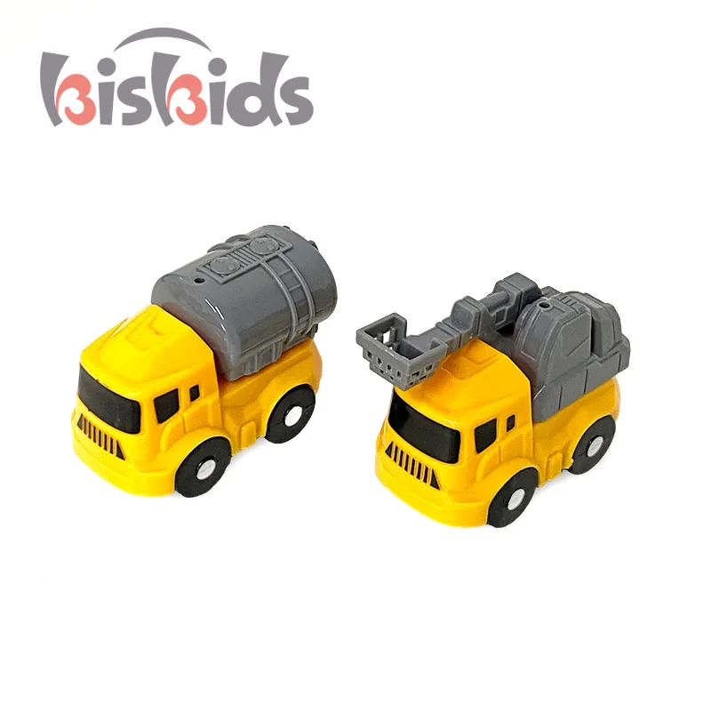 16pcs Alloy Engineering Car Toy Deformable Tire Parking Lot Set Toys Car With Manual Slide Control Kids Play Toys