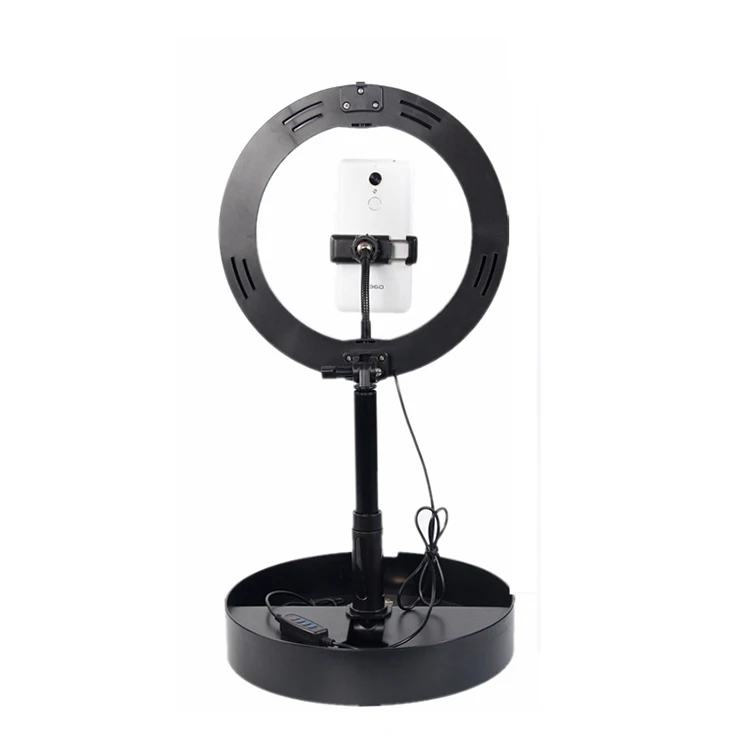 Wholesale Good Quality Selfie Foldable 10 Inch Led Circle Light Ring Fill Light With Tripod Stand