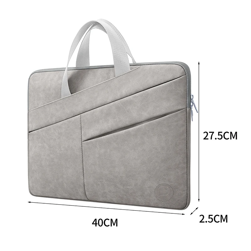BUBM Lightweight Waterproof Anti-Theft Laptop Sleeve Case Pu Material Unisex Multi-Functional Notebook Business Briefcase