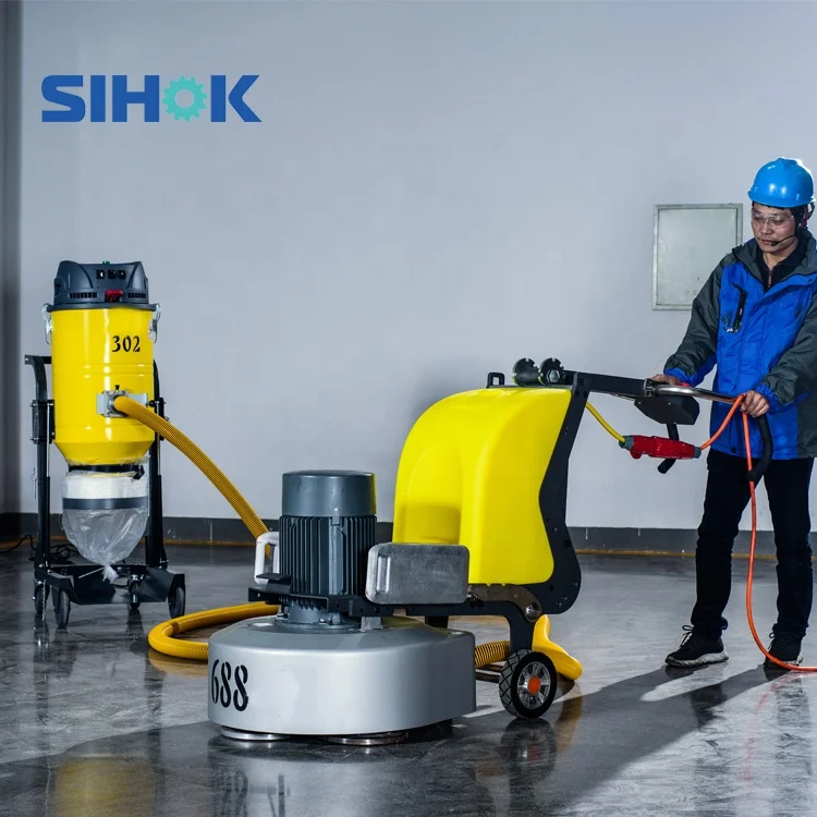 High efficient electric gear driving floor grinding machine large area concrete grinder for