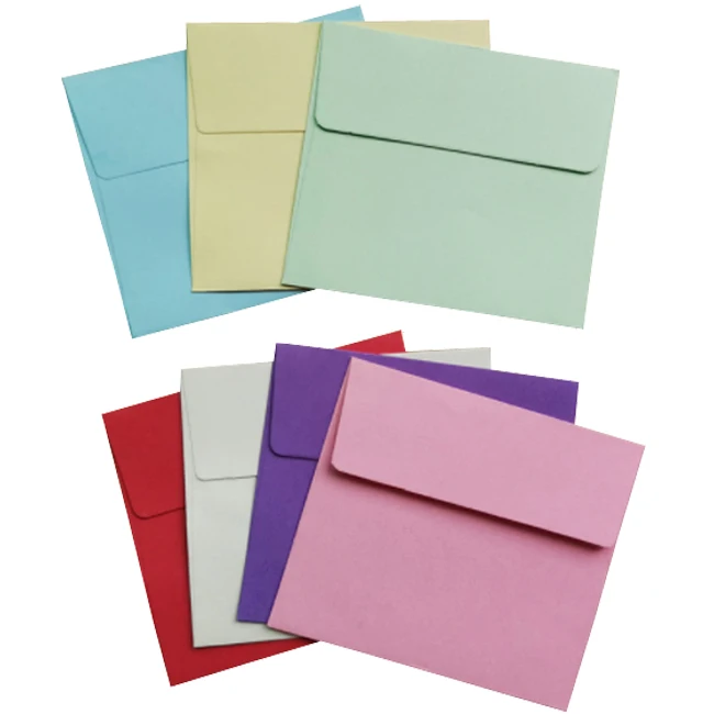 Wholesale Customized Colored A7 Small Craft Paper Envelopes With Gum Glued