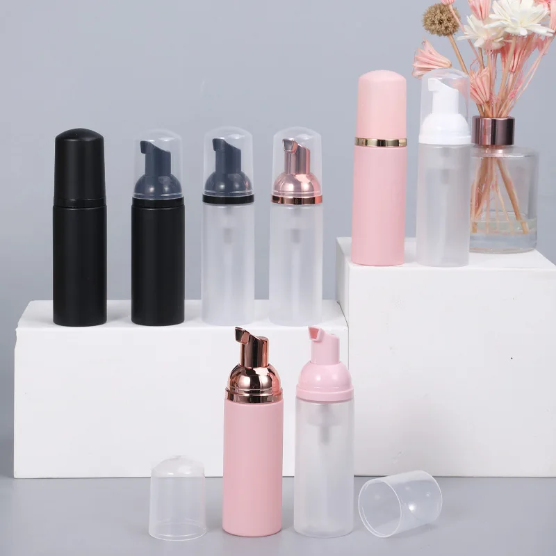 50ml/60ml plastic foam pump bottle refillable empty cosmetic container cleanser soap shampoo foaming bottles