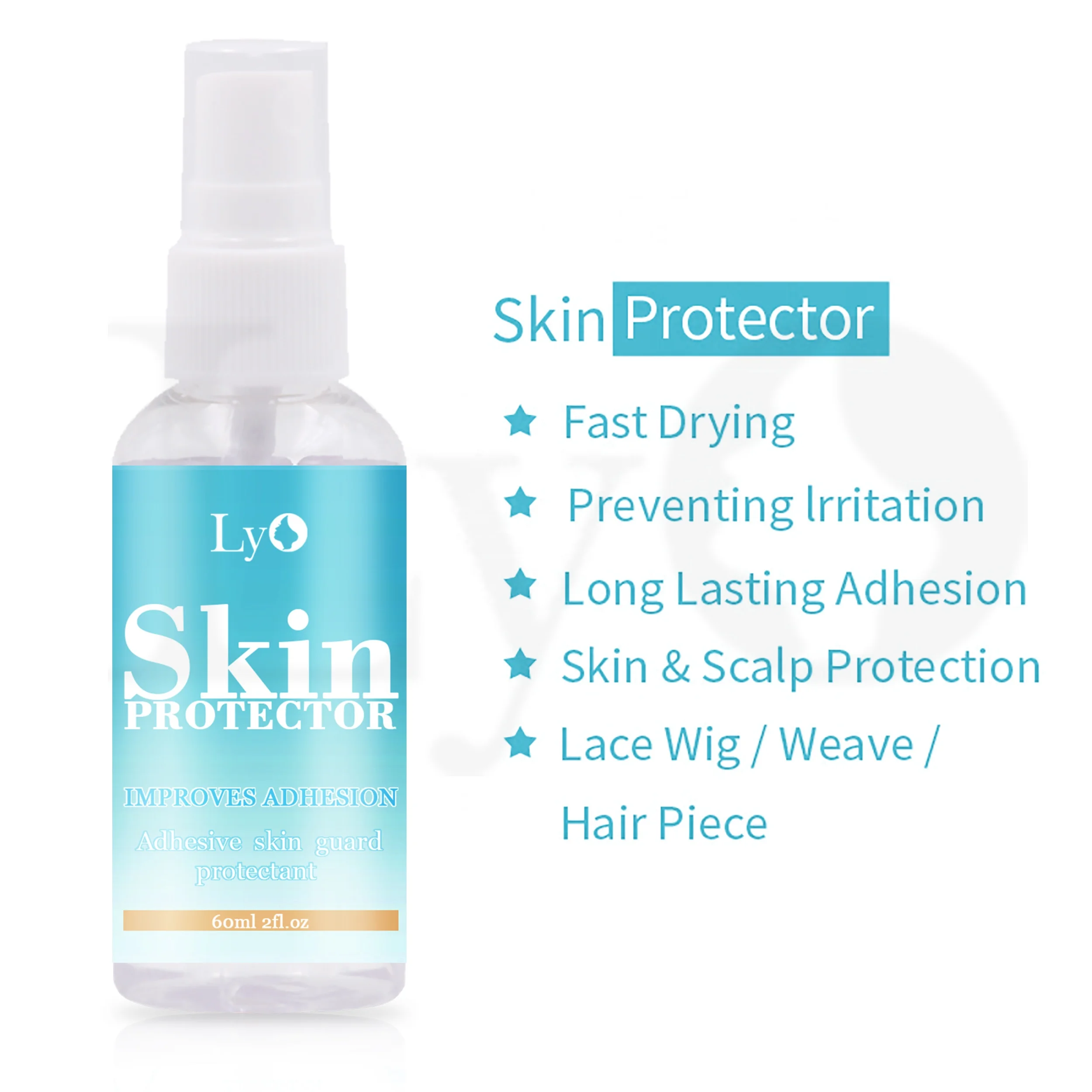 
Private Label Skin Protector Before Lace Adhesive Guard Toupee Lace Glue Skin Protectant Spray 