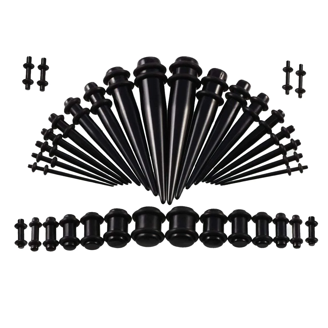 Acrylic Ear Stretching Kit 14G-00G 36-Piece Set Fashion Jewelry Piercing Jewelry Wholesale