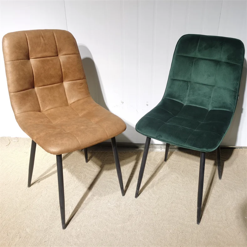 Made in China Cheap Free Sample Kitchen Furniture Chair Modern Fabric Velvet Chairs for Dining Room