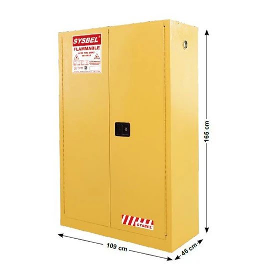 SYSBEL FM Certificate 45 Gallon Safety Storage Cabinet for Flammables Flammable Storage Safety Cabinet