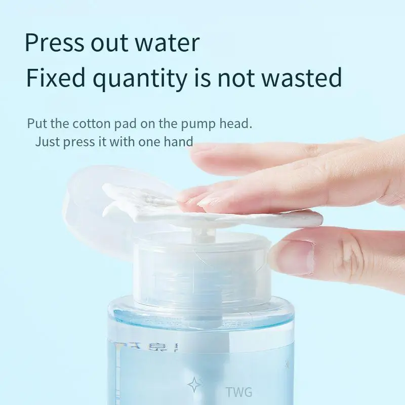 TWG Private Label Natural Make-up Removal Facial Cleansing 2 in 1 Hot Spring Mineral Micellar Water With Pump Head
