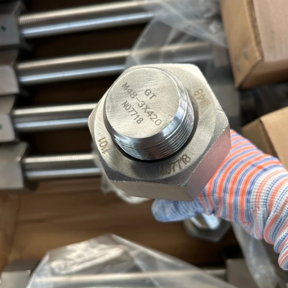 ASTMA283 Studs bolt Inconel NO7718 M28 m38m48 m28 Monel ASTM B127 ASTM B473 Incoloy 800 H / HT thread rod 5/8*600