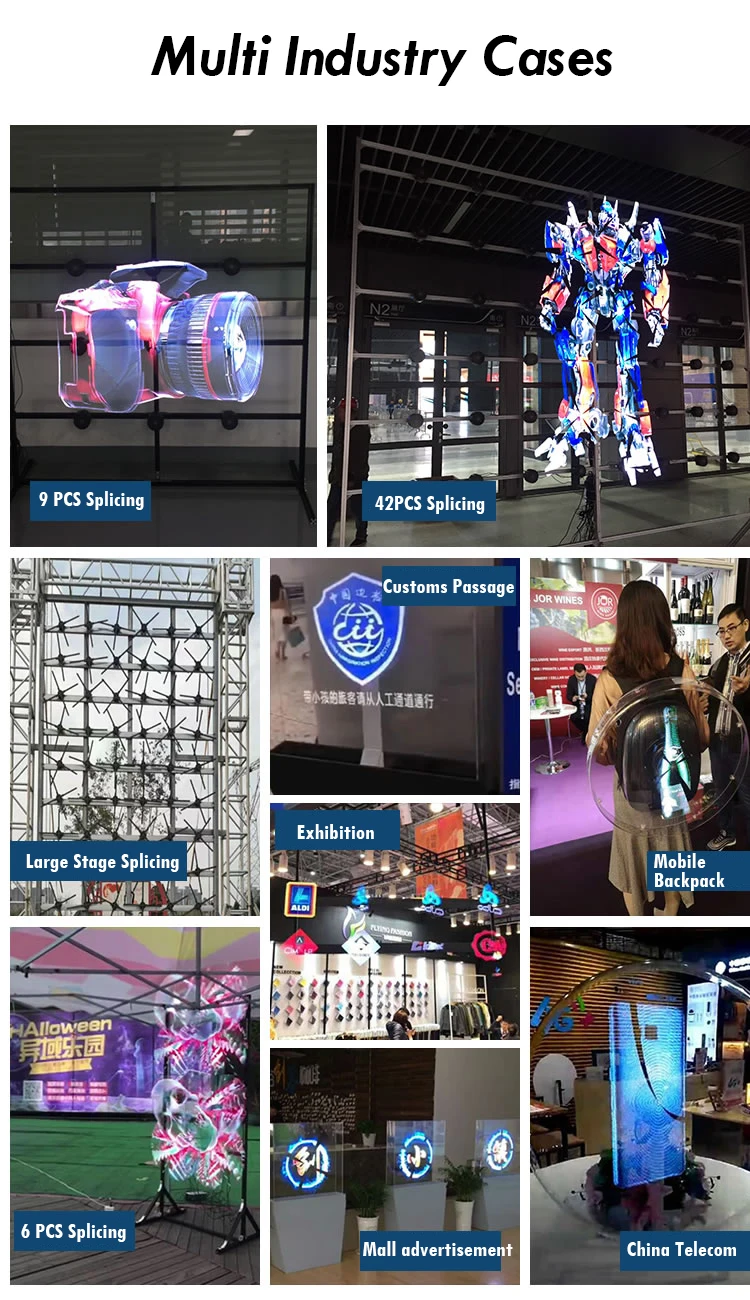 Newest Equipment Holographic Led Hologram Fan Projector Display 3d Hologram Fan With Cover For Advertising Event