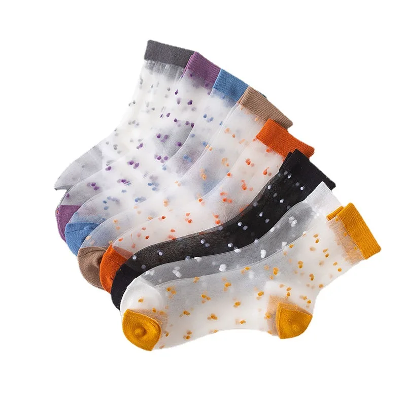 Идея дизайна в горошек, чулки из стекловолокна для дам