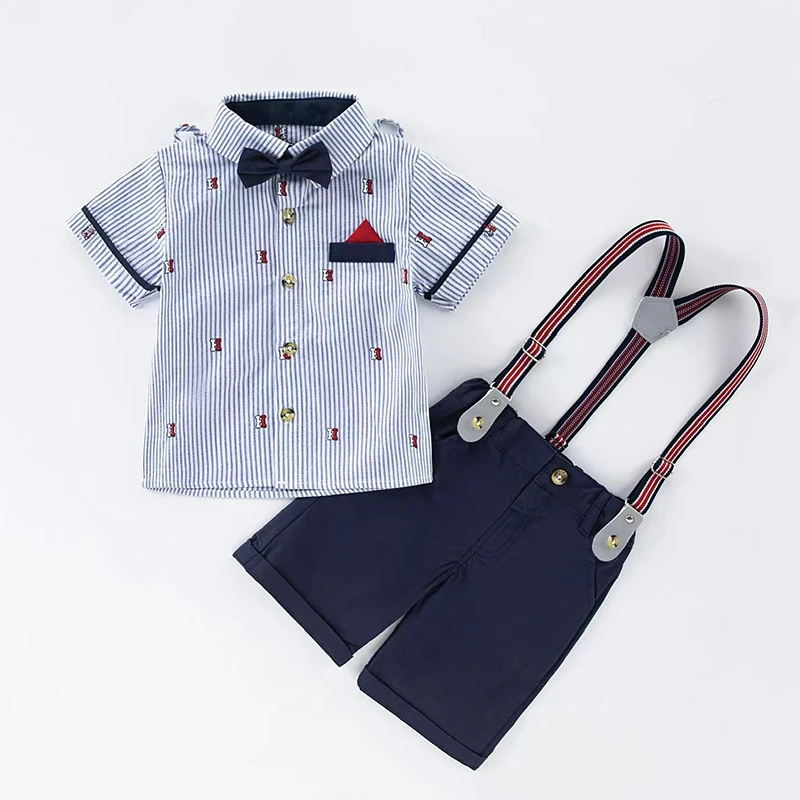 Custom Bulk Boy New Born Baby Clothes Sets 1-5 Years Formal Party Boys Romper Suits Set 3-6 Months Baby Boy Clothes Clothing