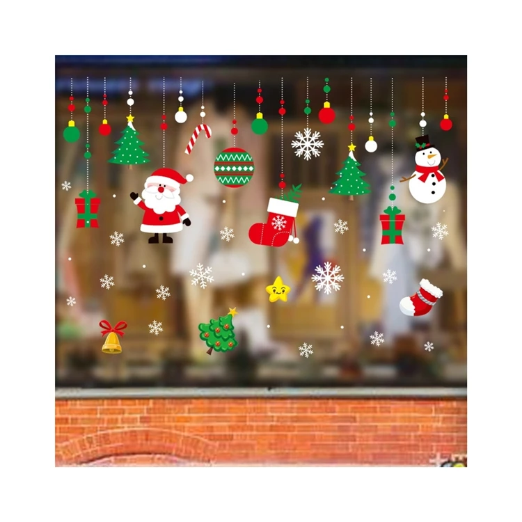 China Manufacturer Tags Window Snowflake Stickers PVC Christmas
