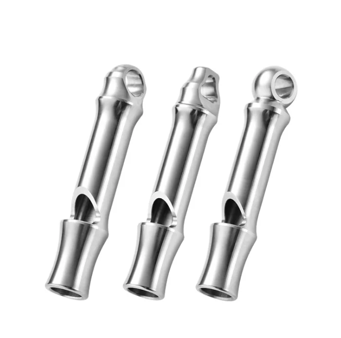 Aztec Death Whistle Creative Outdoor Titanium Alloy High-Frequency Pop Whistle Pure Titanium Camping Lanyard Seeker Raw Whistle