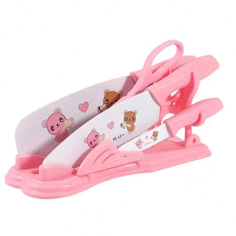 New Desgin Hot Sale Heavy Duty Meat Cleaver Knives Bear Pattern Kitchen Knife Set Great Gift For Friend