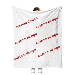 Wholesale Kids Birthday and Christmas Gifts Personalize Named Fleece Soft Blankets for Baby Gift