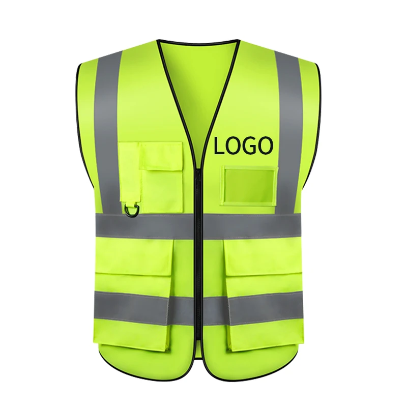Fast Customization Multi Pockets Reflective Safety Clothing Hi Vis Safety Vest